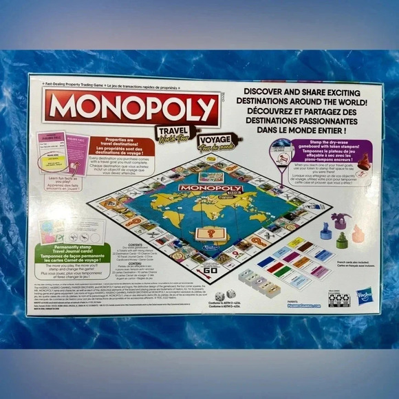 Monopoly - Travel World Tour - Dry Erase  Game Board - BNIB 🎩🐕🎲 - Picture 4 of 8